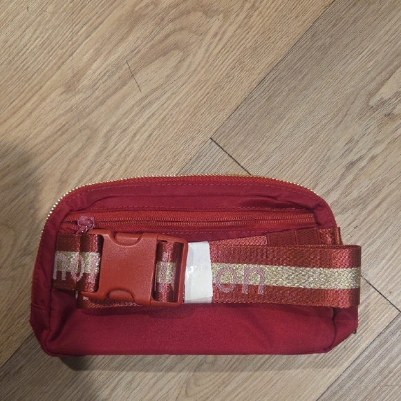 Lululemon Athletica Red Pouch with Gold Zipper - Picture 2 of 3